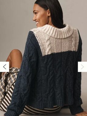 Anthropologie Pilcro Cable Knit Chunky Cardigan Sweater Large NWT Sold Out
